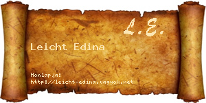 Leicht Edina névjegykártya